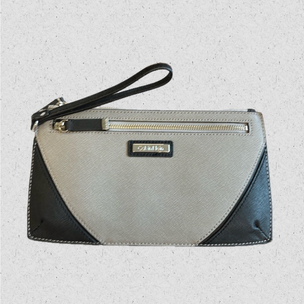 Calvin Klein Grey/Black Wristlet